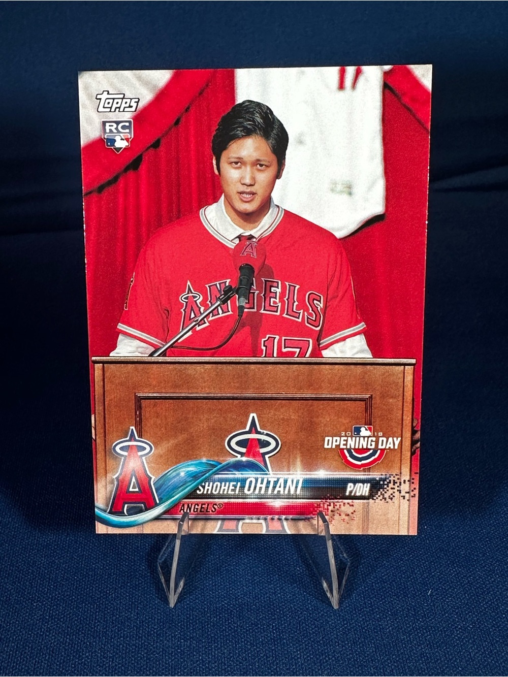 Topps Red Angels Shohei Ohtani Opening Day Photo Card